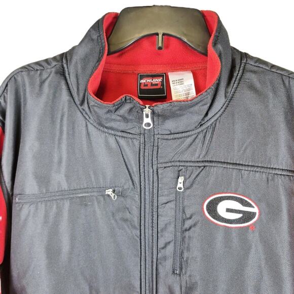 Genuine Stuff Georgia Bulldogs Red/Black Full Zip Pockets Size XXL - Picture 5 of 9